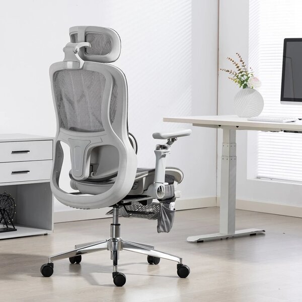 RESIGILAT- RHYTHM PRO Scaun ergonomic cu funcție Rhythm, sezut Translatie, cotiere 6D, Suport lombar ajustabil, Mesh, Gri