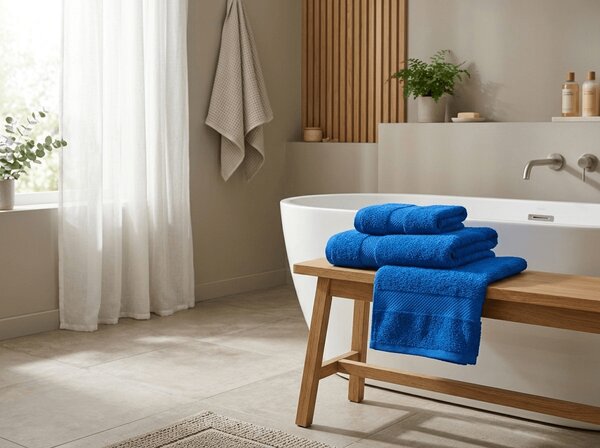 Prosop EMBORIA 50x100 cm albastru, 100% bumbac