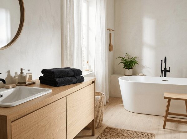 Prosop EMBORIA 50x100 cm negru, 100% bumbac