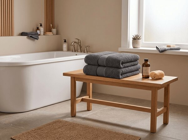 Prosop EMBORIA 70x140 cm gri inchis, 100% bumbac