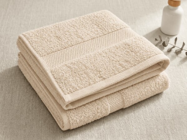 Prosop EMBORIA 50x100 cm bej, 100% bumbac