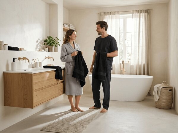 Prosop EMBORIA 50x100 cm negru, 100% bumbac