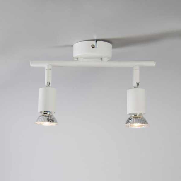 Spot modern alb inclinabil cu 2 lumini - Jeany