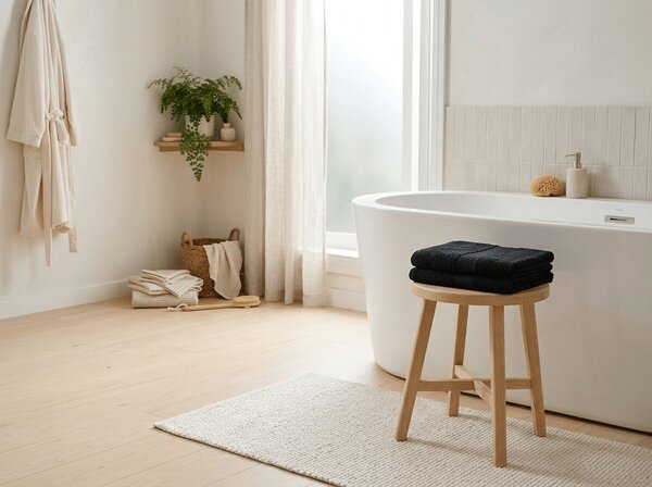 Prosop EMBORIA 50x100 cm negru, 100% bumbac