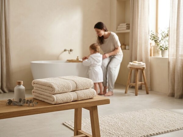 Prosop EMBORIA 50x100 cm bej, 100% bumbac