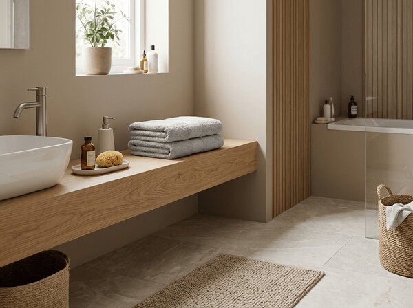 Prosop EMBORIA 70x140 cm gri deschis, 100% bumbac