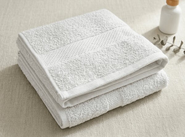 Prosop EMBORIA 50x100 cm alb, 100% bumbac