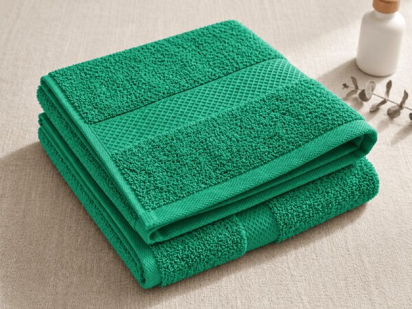 Prosop EMBORIA 50x100 cm verde, 100% bumbac