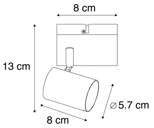Spot inteligent alb reglabil pătrat, inclusiv Wifi GU10 50mm - Jeana