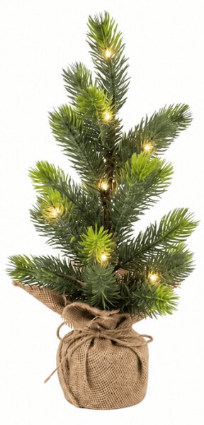 Brad de Craciun artificial LITTLE SPRUCE cu iluminat LED, 37 cm