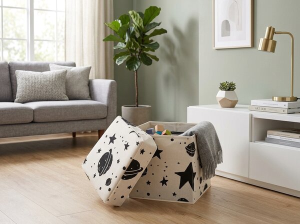 Cutie de depozitare/taburet ABOUT YOU UNIVERSE 34 x 40 cm, modelat