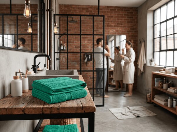 Prosop EMBORIA 50x100 cm verde, 100% bumbac