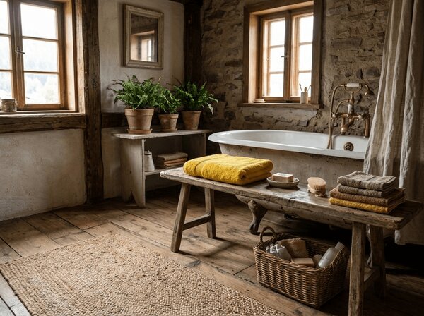 Prosop EMBORIA 50x100 cm galben, 100% bumbac