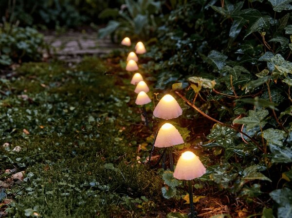 Lampi LED de gradina MUSHROOMS 20 buc, 380 cm