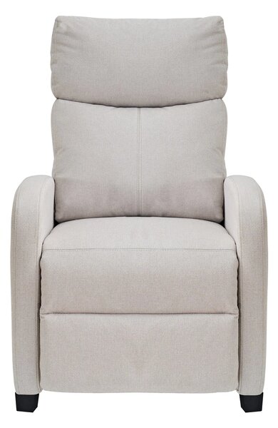 Fotoliu de relaxare, Spatar Rabatabil 135°, Suport picioare extensibil, Material textil, Bej Barrel-03