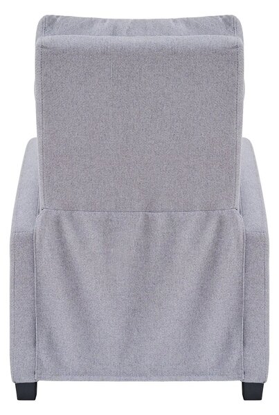 Fotoliu de relaxare, Spatar Rabatabil Înclinare 135°, Suport picioare extensibil, Material textil, Gri Barrel-83