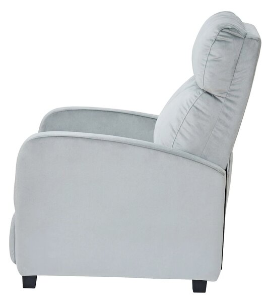 Fotoliu de relaxare, Spatar Rabatabil 135°, Suport picioare extensibil, Catifea, Gri Velvet-39