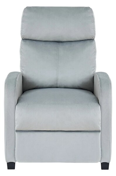 Fotoliu de relaxare, Spatar Rabatabil 135°, Suport picioare extensibil, Catifea, Gri Velvet-39