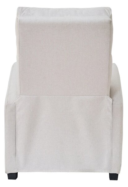 Fotoliu de relaxare, Spatar Rabatabil 135°, Suport picioare extensibil, Material textil, Bej Barrel-03