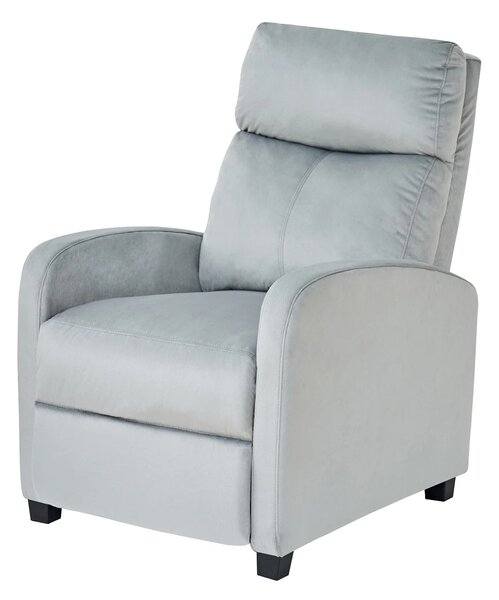 Fotoliu de relaxare, Spatar Rabatabil 135°, Suport picioare extensibil, Catifea, Gri Velvet-39
