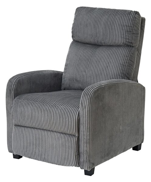 Fotoliu de relaxare, Spatar Rabatabil 135°, Suport picioare extensibil, Material textil Corduroy, Gri 033-25