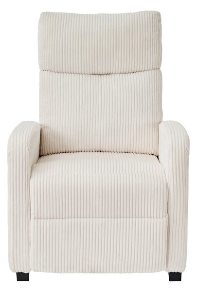 Fotoliu de relaxare, Spatar Rabatabil 135°, Suport picioare extensibil, Material textil Corduroy, Bej 033-1