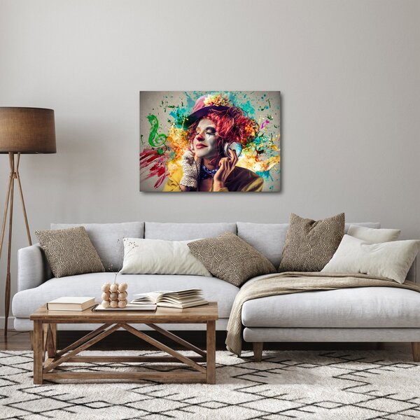 Tablou - Artista cu căști (70x50 cm)