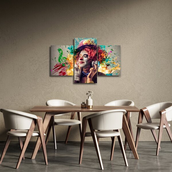 Tablou - Artista cu căști (90x60 cm)