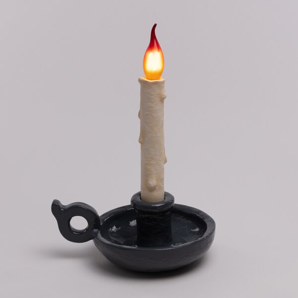 Lampă de masă SELETTI, Grimm Bugia, reglabil, Gri, Camera de zi, Plastic, Design