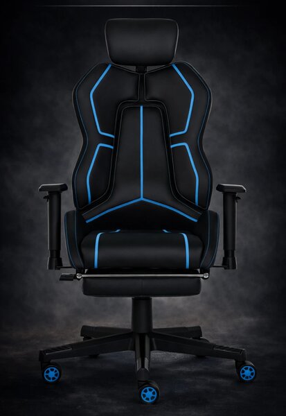 LUMINA X-Motion Core – Gaming & Office –Ergonomie și Confort Total, PU, Negru/Albastru