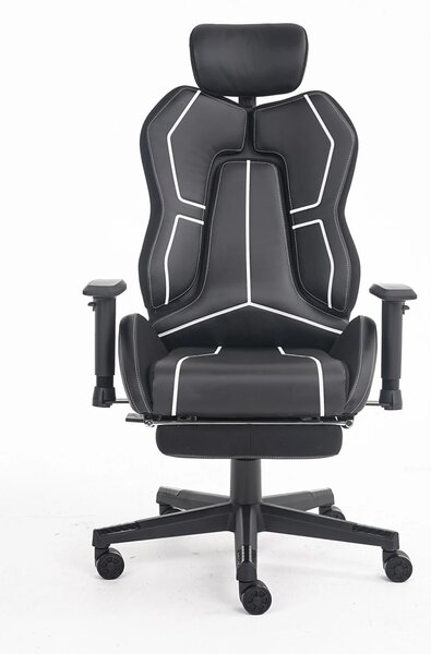 LUMINA X-Motion Core – Gaming & Office –Ergonomie, Confort Total, PU, Negru/Alb
