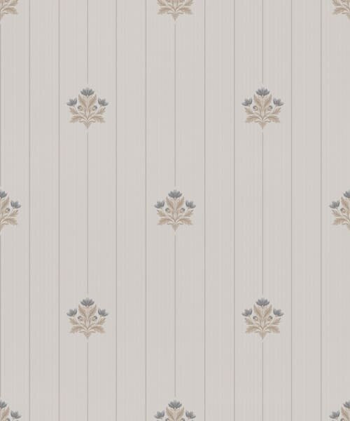 Tapet Ornamente florale delicate și dungi verticale, Tapet unic, a01282 : Uwalls.ro