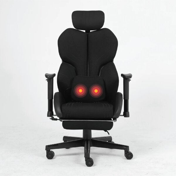 LUMINA X-Motion Relax – Confort Ergonomic cu Masaj Lombar și Relaxare Extinsă, Textil, Negru