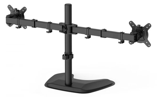 Suport Monitor Dublu de Birou Ergonomic – Stabilitate, Flexibilitate și Design Premium, Negru