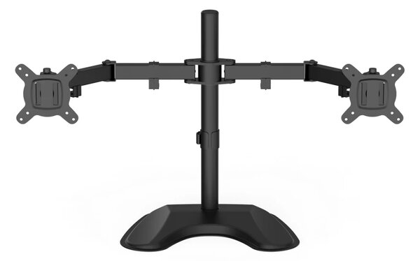 Suport Monitor Dublu de Birou Ergonomic – Stabilitate, Flexibilitate și Design Premium, Negru