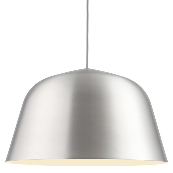 Lustră Pendul Muuto, reglabil, Gri, Camera de zi, Aluminiu, Design