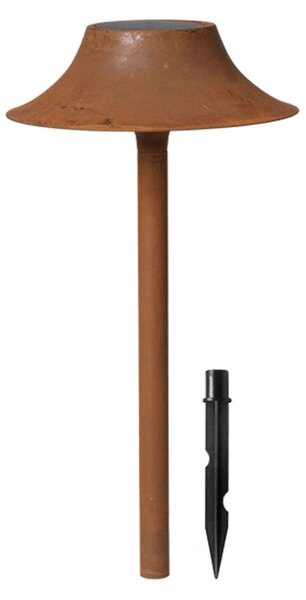 Lampa solară Cortivo cu țeapă, culoare ruginie, 46 cm