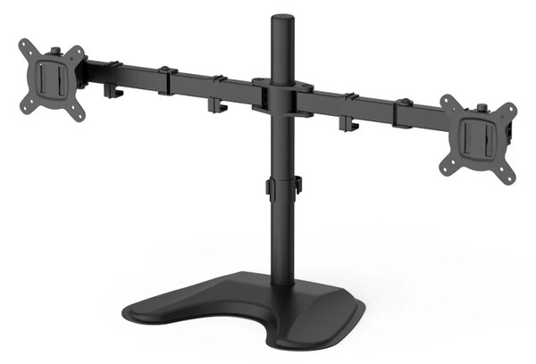 Suport Monitor Dublu de Birou Ergonomic – Stabilitate, Flexibilitate și Design Premium, Negru
