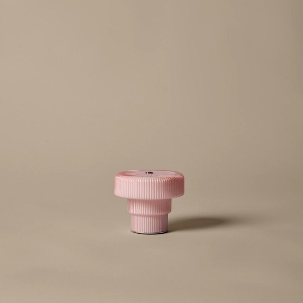 Lampă de masă ferm LIVING, reglabil, Roz / Rosé, Camera de zi, Sticlă