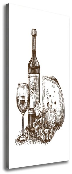 Imprimare tablou canvas Vin și gustări