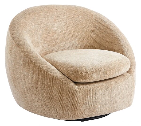 Fotoliu Rotativ – Fotoliu Modern și Confortabil pentru Living, Material Textil, stofă Aragon, Bej