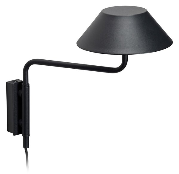 Lampă de perete Hübsch, COVER, Negru, Camera de zi, Metal, Modern