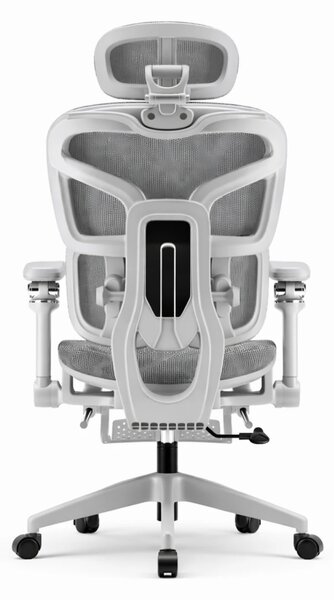 AEROMAX PRO SLIDING Scaun ergonomic, Sezut Translatie, cotiere 6D, Tetiera 3D, Suport lombar dublu ajustabil, Suport picioare, Umeras, Full Mesh, Gri