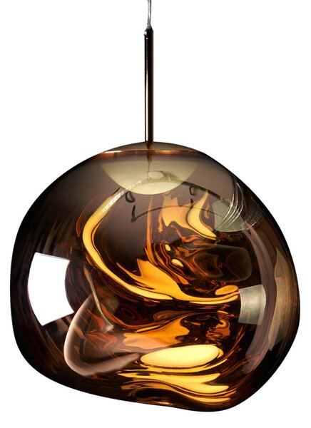 Lustră Pendul Tom Dixon, Melt Mini, reglabil, Auriu / Alamă, Camera de zi, Plastic, Design