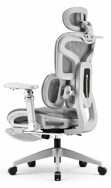AEROMAX PRO SLIDING Scaun ergonomic, Sezut Translatie, cotiere 6D, Tetiera 3D, Suport lombar dublu ajustabil, Suport picioare, Umeras, Full Mesh, Gri