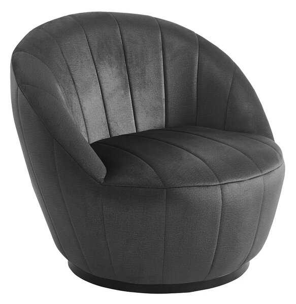 Fotoliu Rotativ – Design Modern și Confortabil, Material Textil, stofă Monolith Negru
