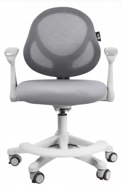 FlexGrow Junior YB1059 - Scaun Ergonomic pentru Copii, spatar reglabil, cotiere reglabile, inaltime reglabila, suport picioare ajustabil, Mesh, Gri