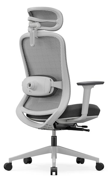 RESIGILAT- SYNO-HG Scaun ergonomic, suport lombar cu Masaj, sezut translatabil, cotiere 3D, tetiera 2D, Mesh/textil, Gri