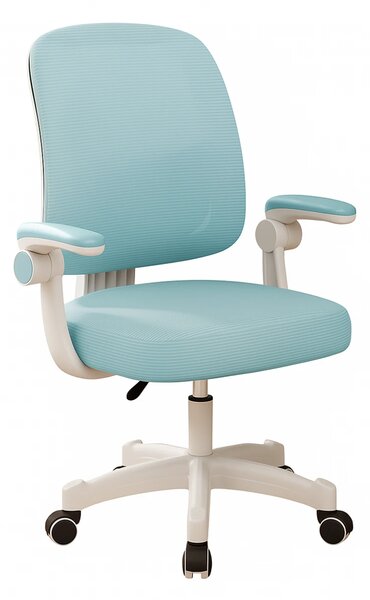 Scaun ergonomic pentru copii, spatar reglabil inaltime, rotativ, Albastru