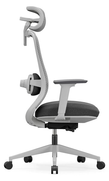 RESIGILAT- SYNO-HG Scaun ergonomic, suport lombar cu Masaj, sezut translatabil, cotiere 3D, tetiera 2D, Mesh/textil, Gri
